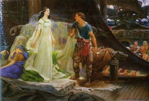 Tristan and Isolde depicted by Herbert Draper (1863-1920).